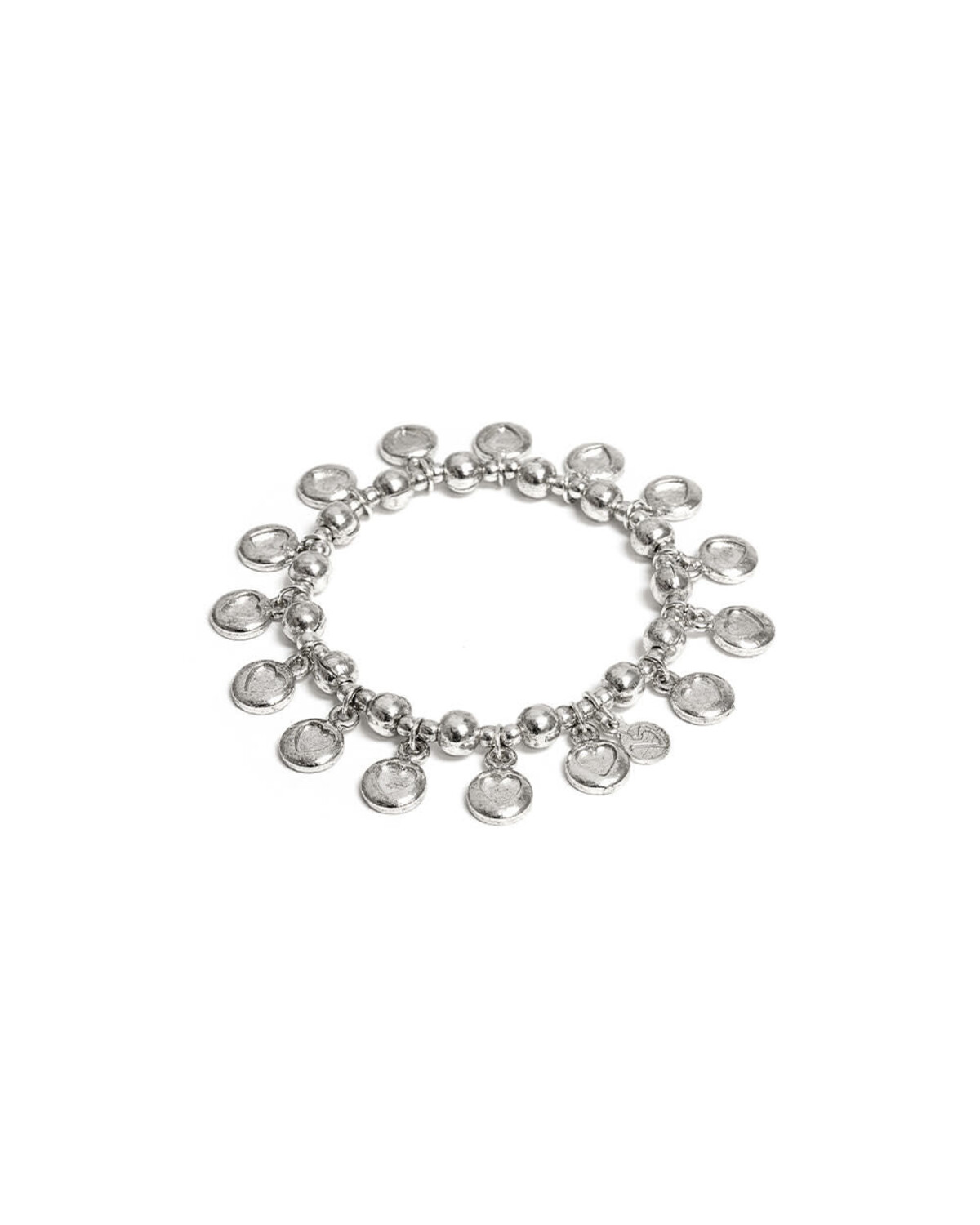 MI2078/BRACCIALE EL. CUORI INCISI PENDENTI
