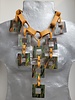 Special Edition Sunshine Painted Squares Leather Necklace