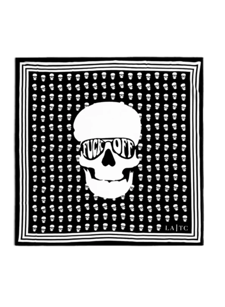 Skull F Off Printed Scarf