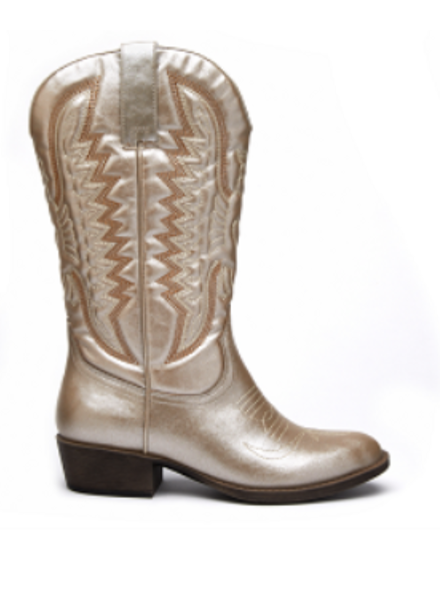 Metallic Leather Boot