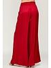 Satin Palazzo Pant Burgundy