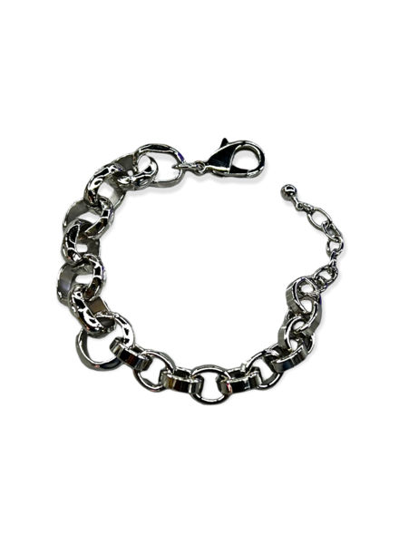 22444 silver 2 chain bracelet