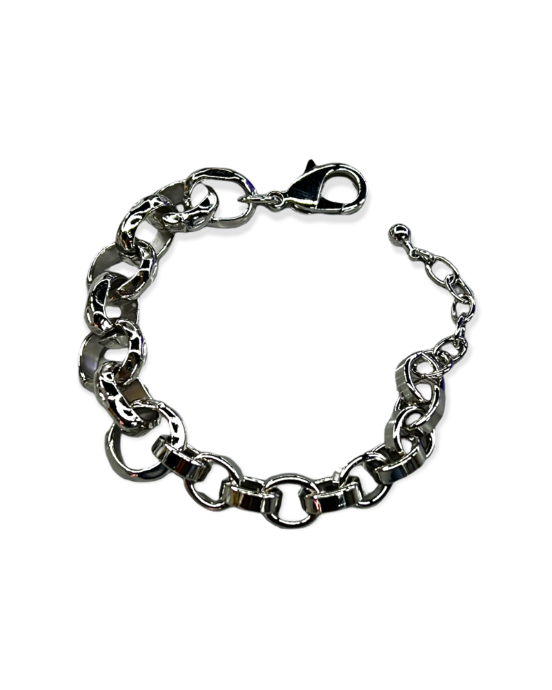 22444 silver 2 chain bracelet