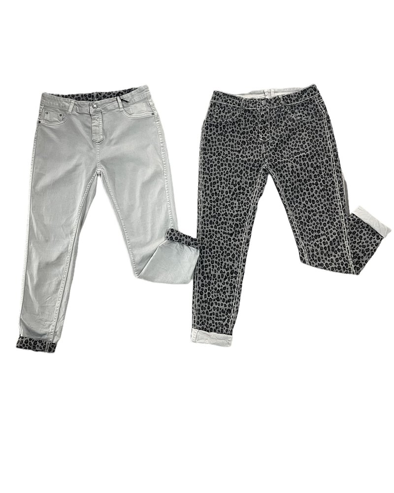 One Size Animal Print Reversible Jeans