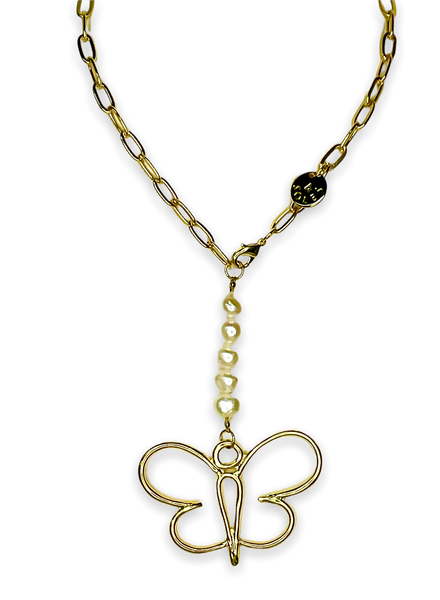 Es0009 butterfly 4 soles necklace