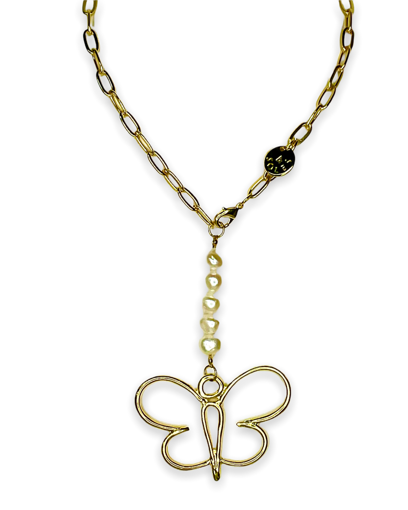 Es0009 butterfly 4 soles necklace
