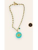 Gucci Blue Eye 4 Soles Gold Necklace