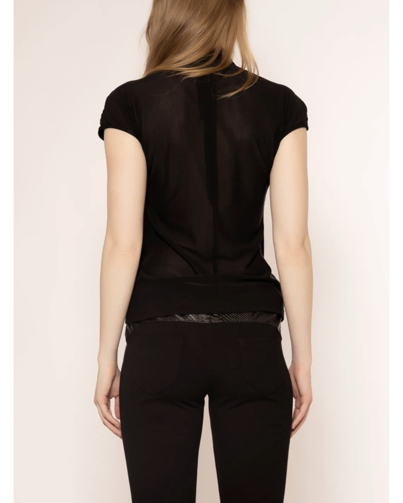 Cap Sleeve Top with Front Rope Detailing