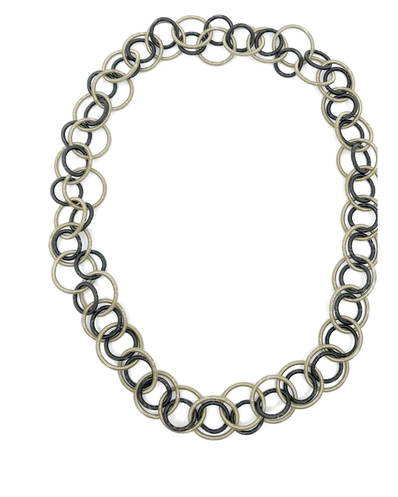 L7I - Bronze/Black Long Multi Loop Necklace
