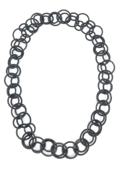 L7F - black/Slate Long Multi Loop Necklace