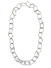 SH35 silver long baroque shaped gold wire chain necklace