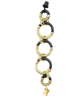 939 G-B-BR - Large round gold-black wire rings bracelet