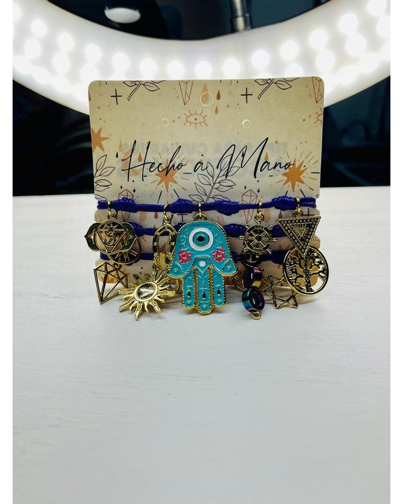 Knot Bracelets with Big Hamsa Hand