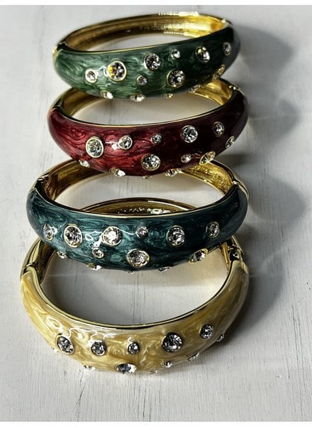 Enamel crystal bangles