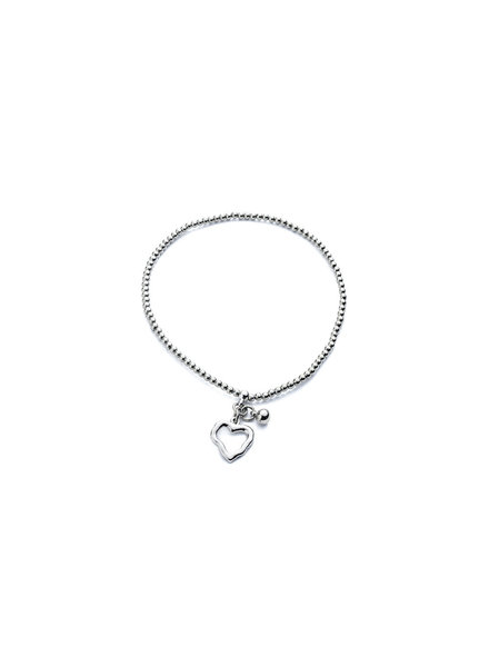 BRACCIALE EL. IRR. CHARM SAGOMA CUORE