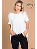 Women's Air Flow Feather Wing Short Sleeve Top