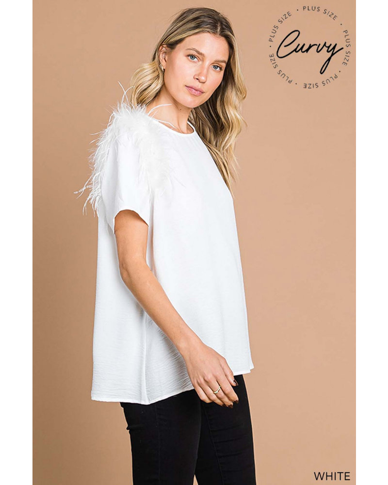 Women's Air Flow Feather Wing Short Sleeve Top