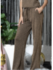 Metallic knit Wide Pants with Pockets