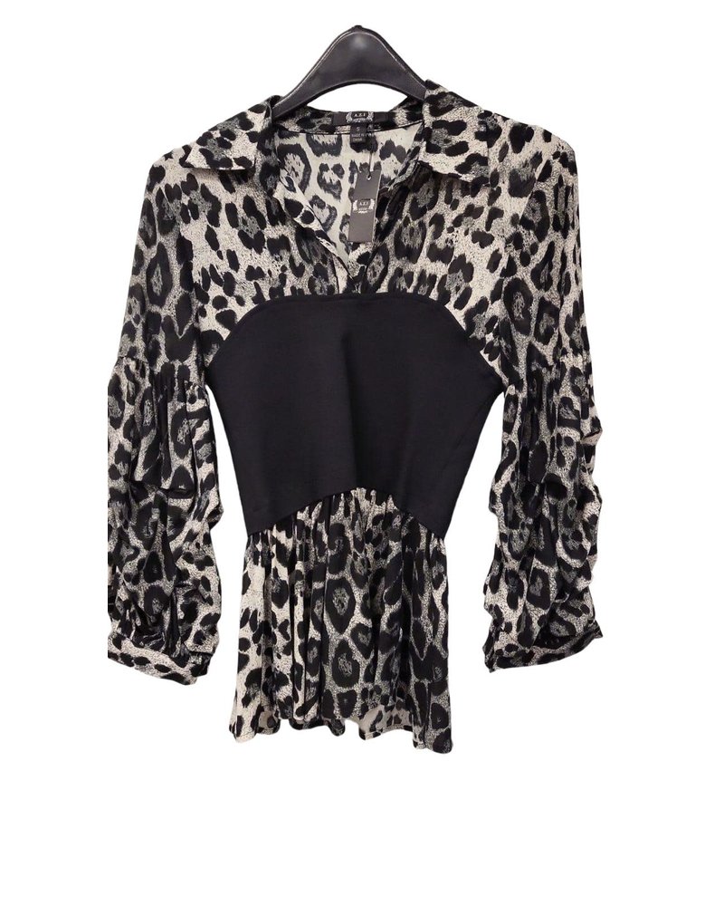 Long Sleeve Animal Print Top