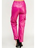 Faux Leather Cargo Pants