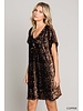 V neck Sequin Dress copper