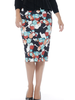 Printed Midi Bodycon Skirt