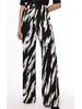 High Waisted Maxi Pants with Zebra Print