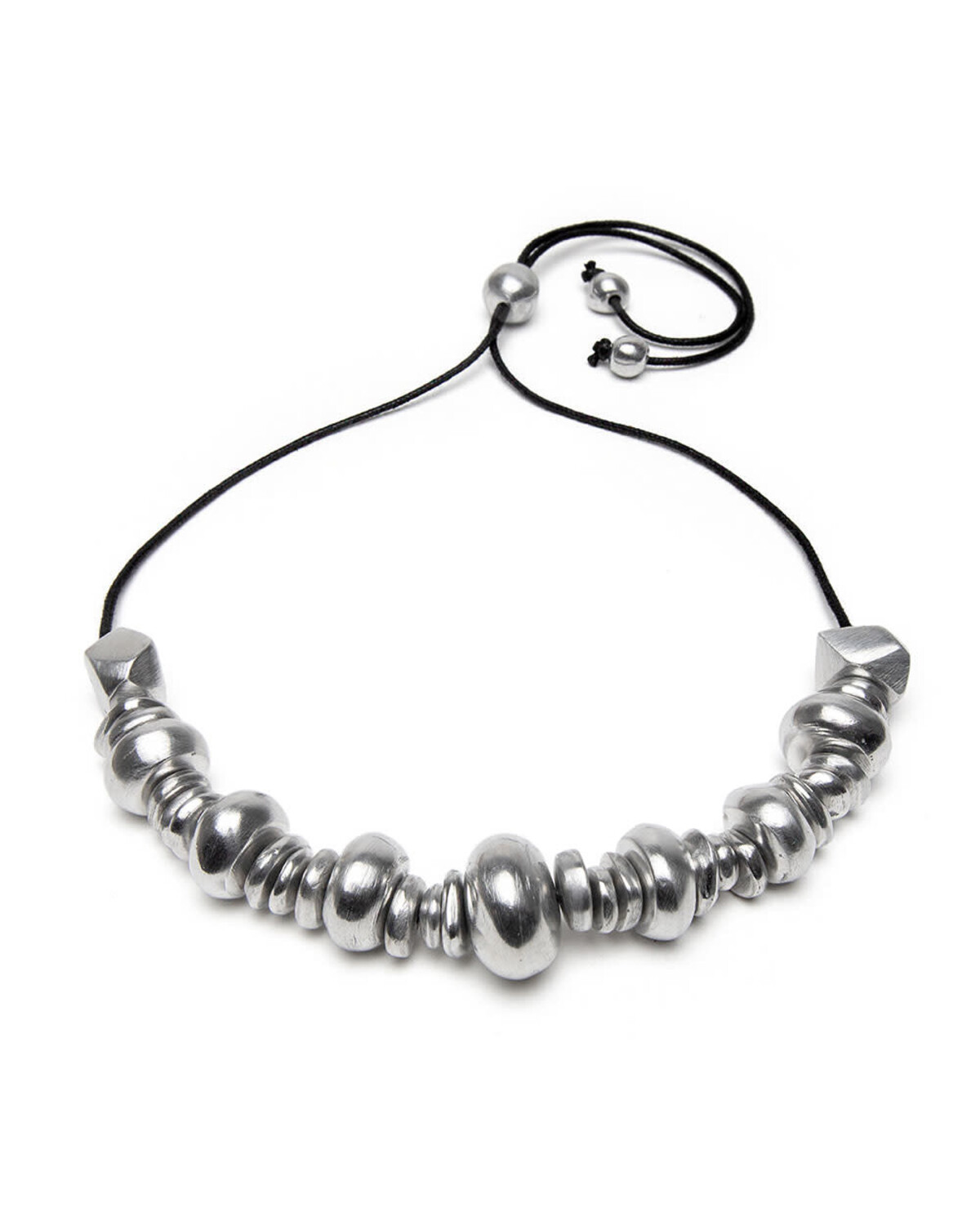 COLLIER COURT BOULES PLATES ET RONDELLES