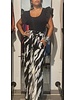 High Waisted Maxi Pants with Zebra Print