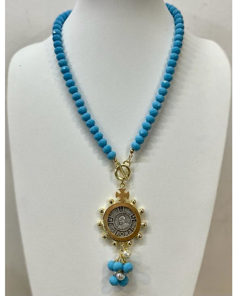 Beads Necklace with Medal