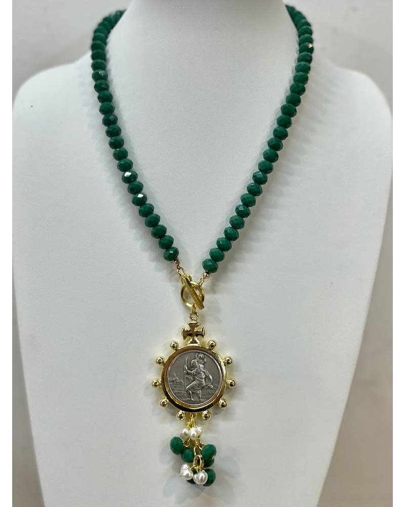 Beads Necklace with Medal