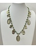 Green Beads Virgen Necklace