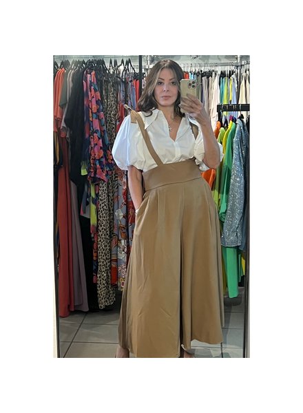 Wide Leg Taupe Pants