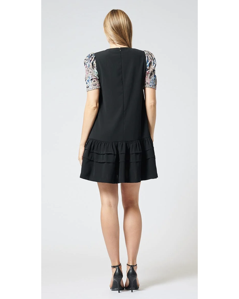 SMALL Floral Embroidered & Printed Short Shift Dress