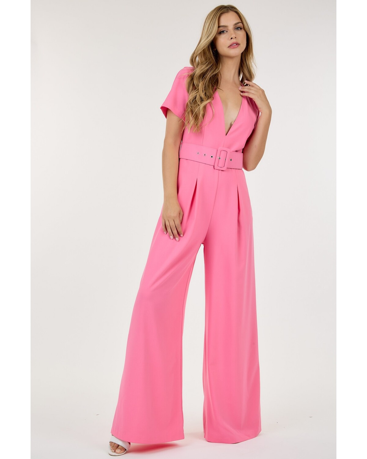 SOLD COLOR JUMPSUIT WITH PLAID PANTS