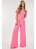 SOLD COLOR JUMPSUIT WITH PLAID PANTS