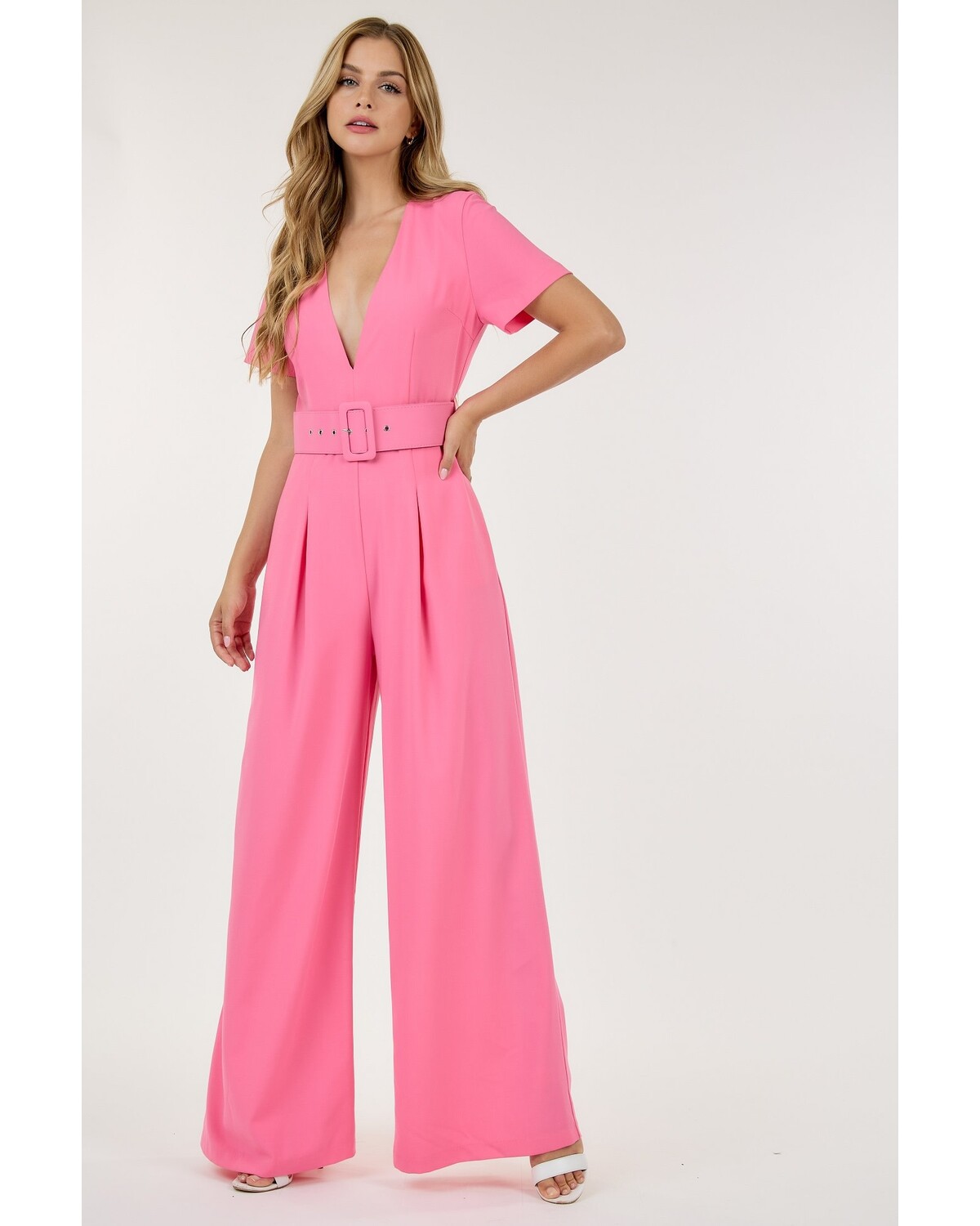 SOLD COLOR JUMPSUIT WITH PLAID PANTS