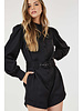 LONG SLEEVE BUTTON- POCKET ROMPER WITH BELT