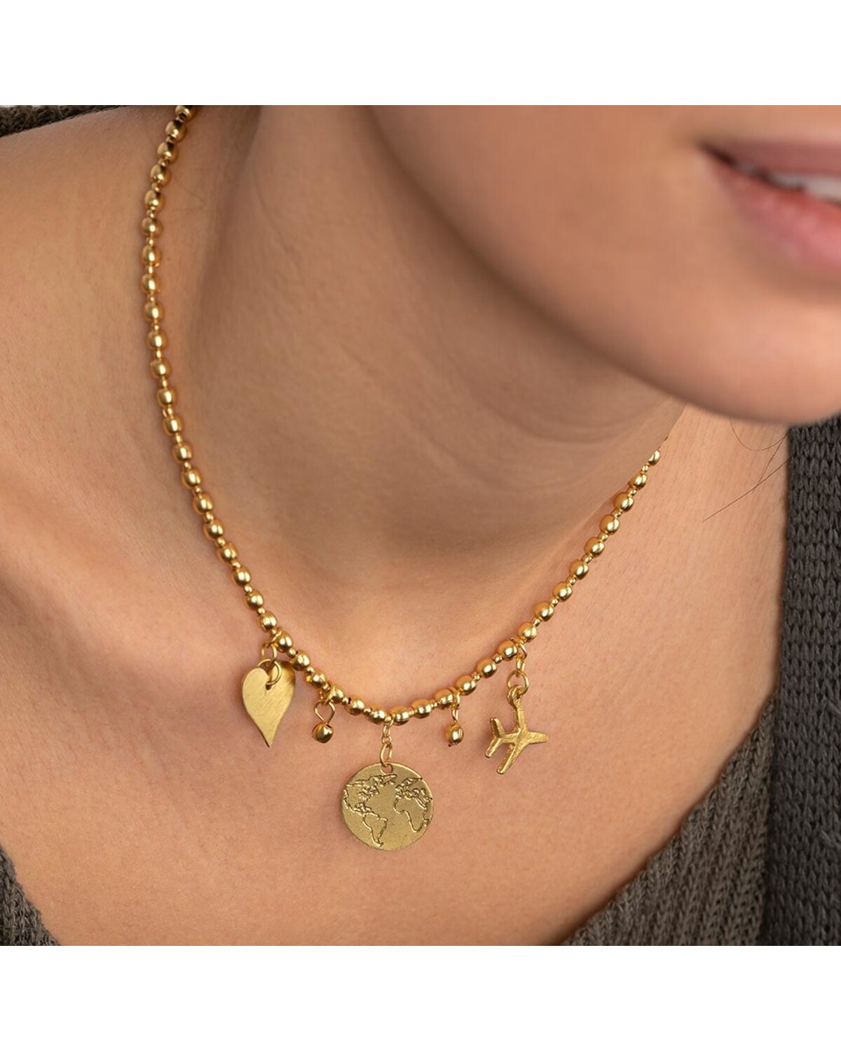 DD01028/COLLANA PENDENTI CUORE/VIAGGIO