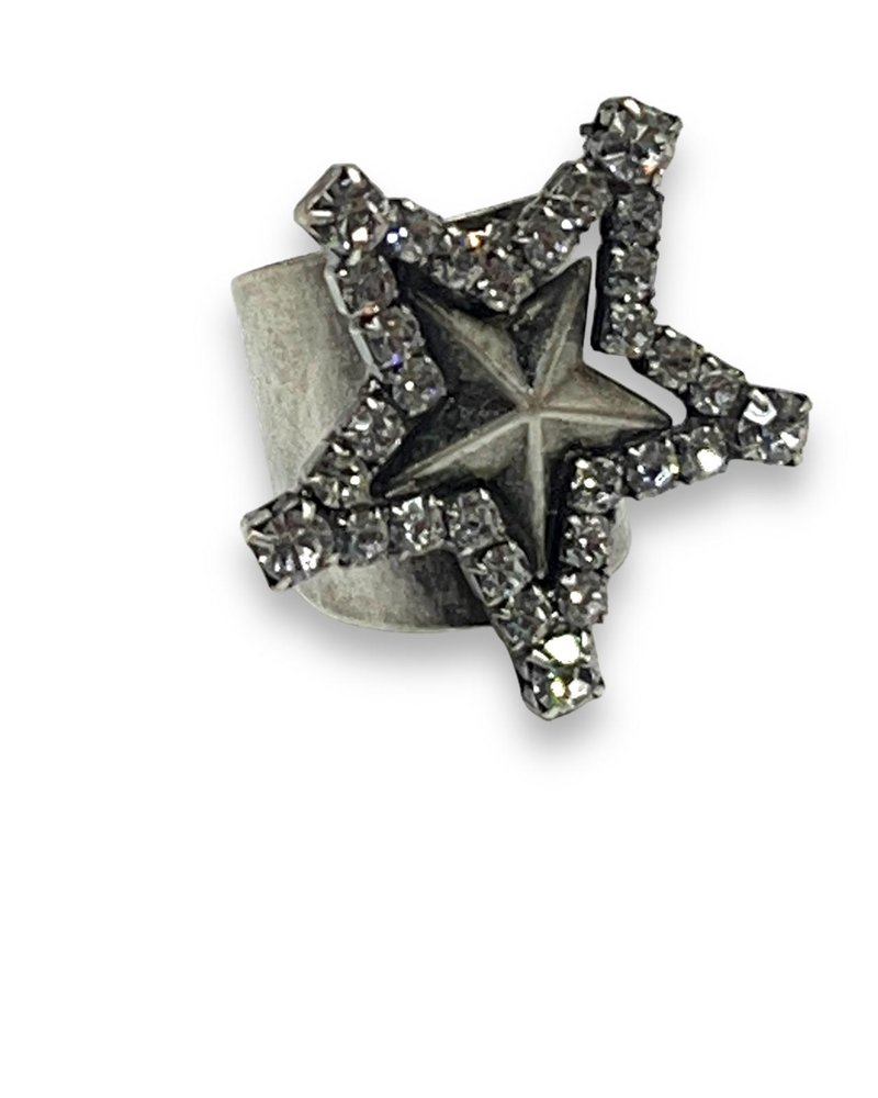 Super Star ring Antique silver