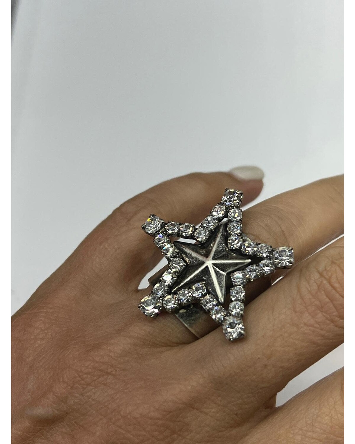Super Star ring Antique silver
