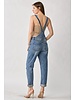DISTRESSED RELAXED FIT OVERALL JEANS