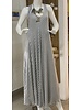 Dress 2 Layers Sleveless, Stripes Grey & White One Size