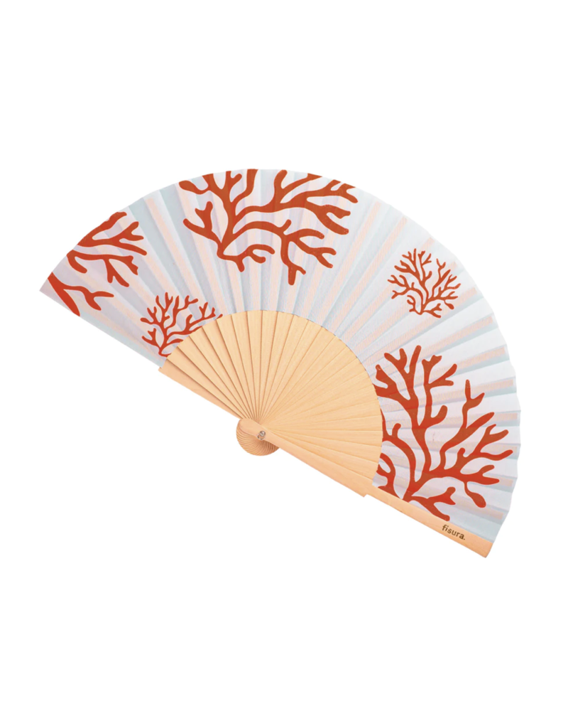 Hand fan "corals"