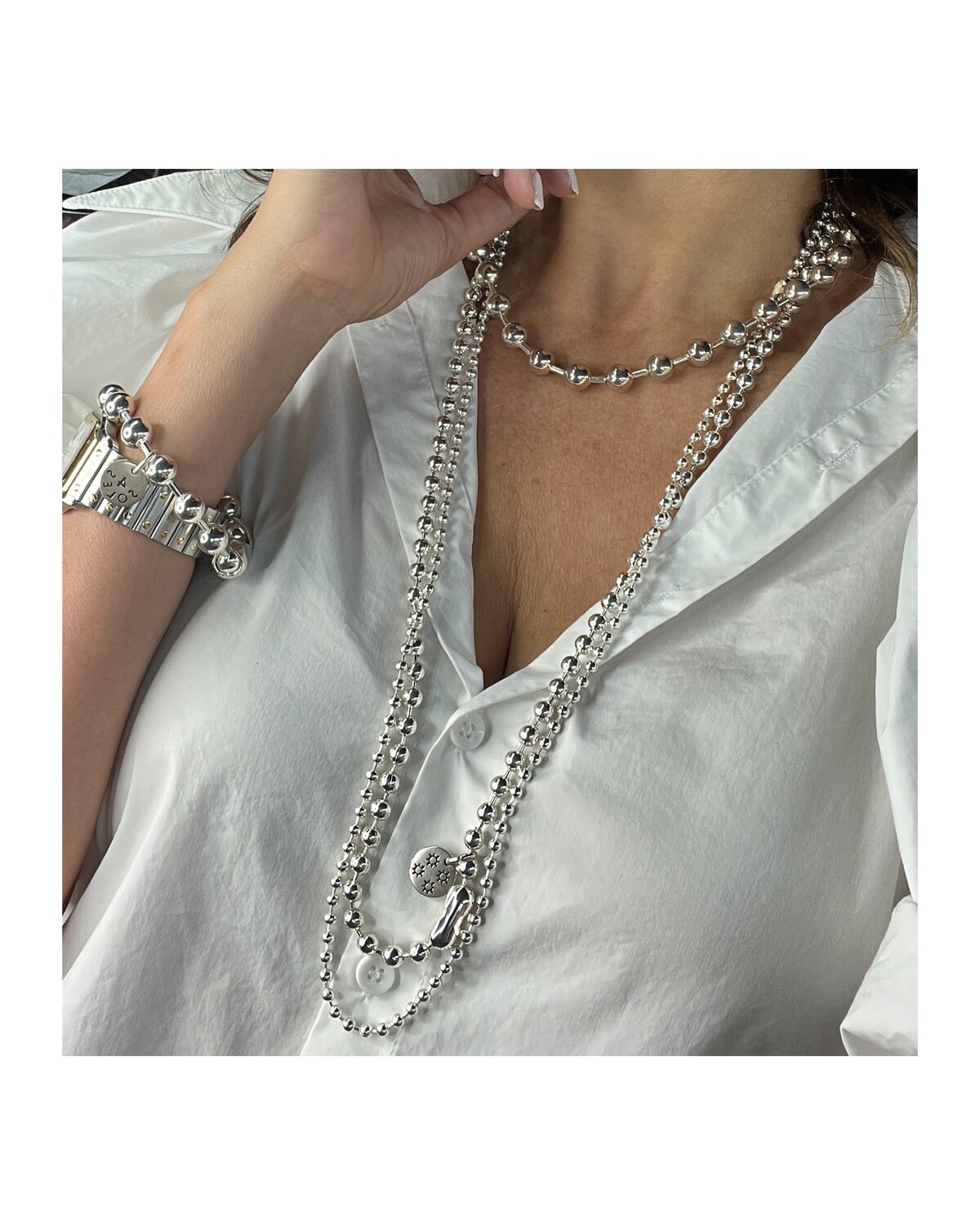 Set of 4 ball chain necklace
