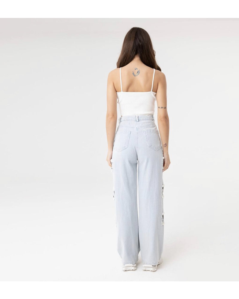 High-Waisted Palazzo Jeans
