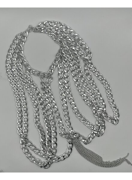 Silver Body Chain Necklace