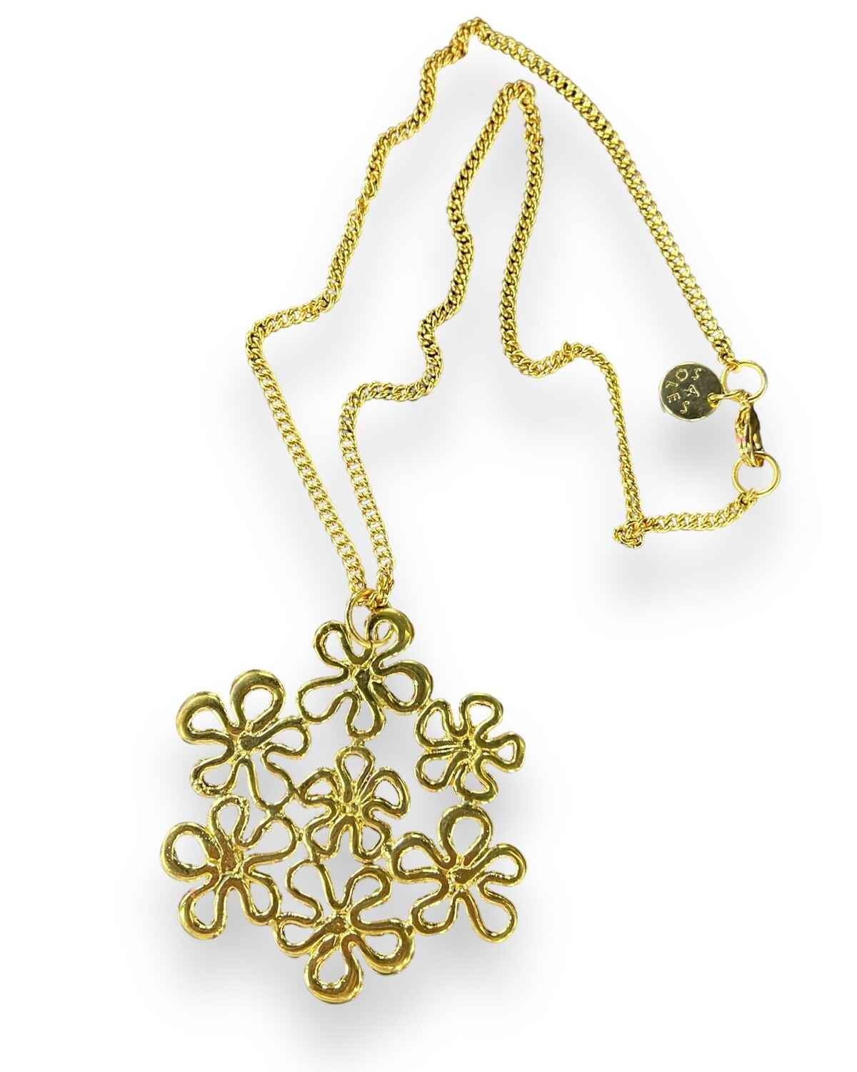 Multi big flower necklace