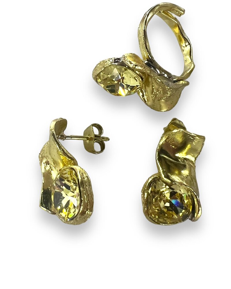 Crystal earrings/ring