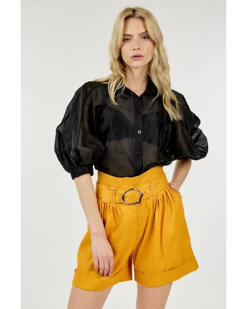 HIGH-WAISTED SHORTS WITH BELT